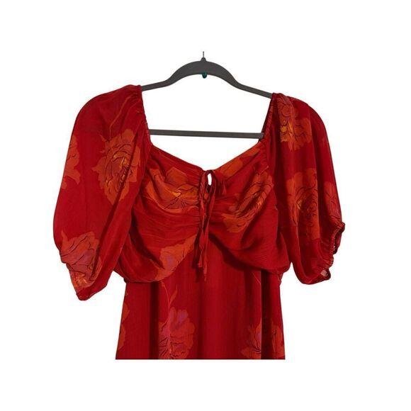 Brand New Jessica Simpson Scarlet Sage Floating Rose Aberdash Midi Dress - Picture 4 of 13